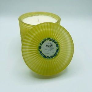 Anthropologie Capri Blue Muse Aloha Orchid Citron Glass Facet Jar